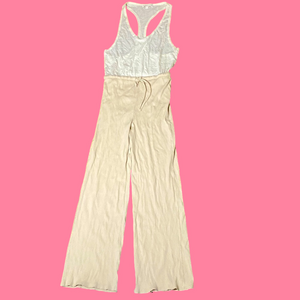 🌷 Spiritual Gangster 🌷 Drawstring Ribbed Bottom Jumpsuit NWOT‌